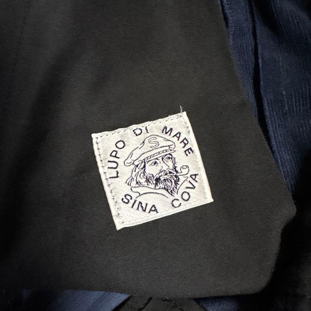 SINA COVA ネイビー コーデュロイパンツ 刺繍デザイン