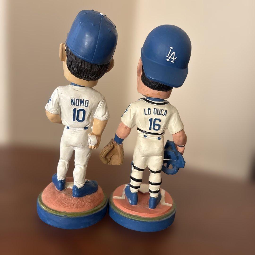 LAドジャース　野茂投手とロ・デューカ捕手のバッテリーボブルヘッド