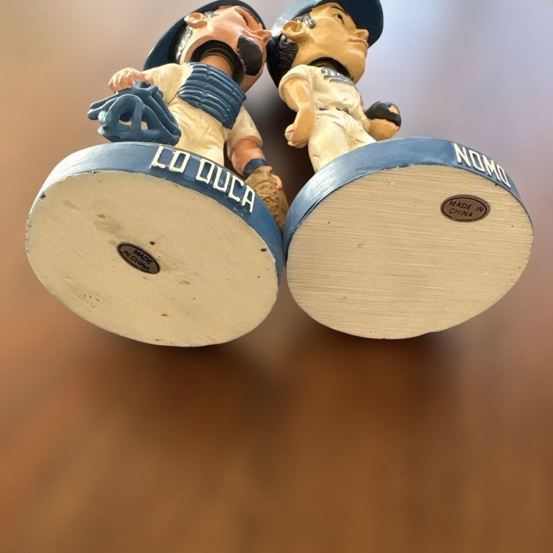 LAドジャース　野茂投手とロ・デューカ捕手のバッテリーボブルヘッド