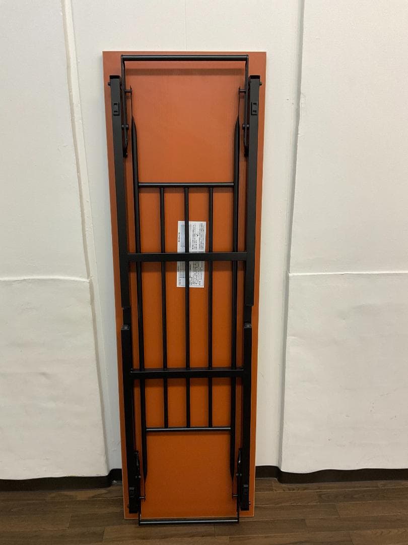 【中古】会議テーブル折りたたみ 棚付き W150×D45×H70cm 長机 M③