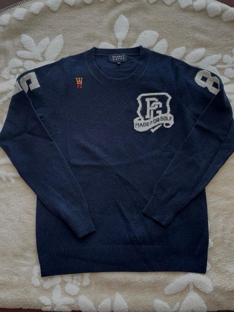 PEARLY GATES セーター ネイビー　サイズ0（S〜M）カシミヤ100