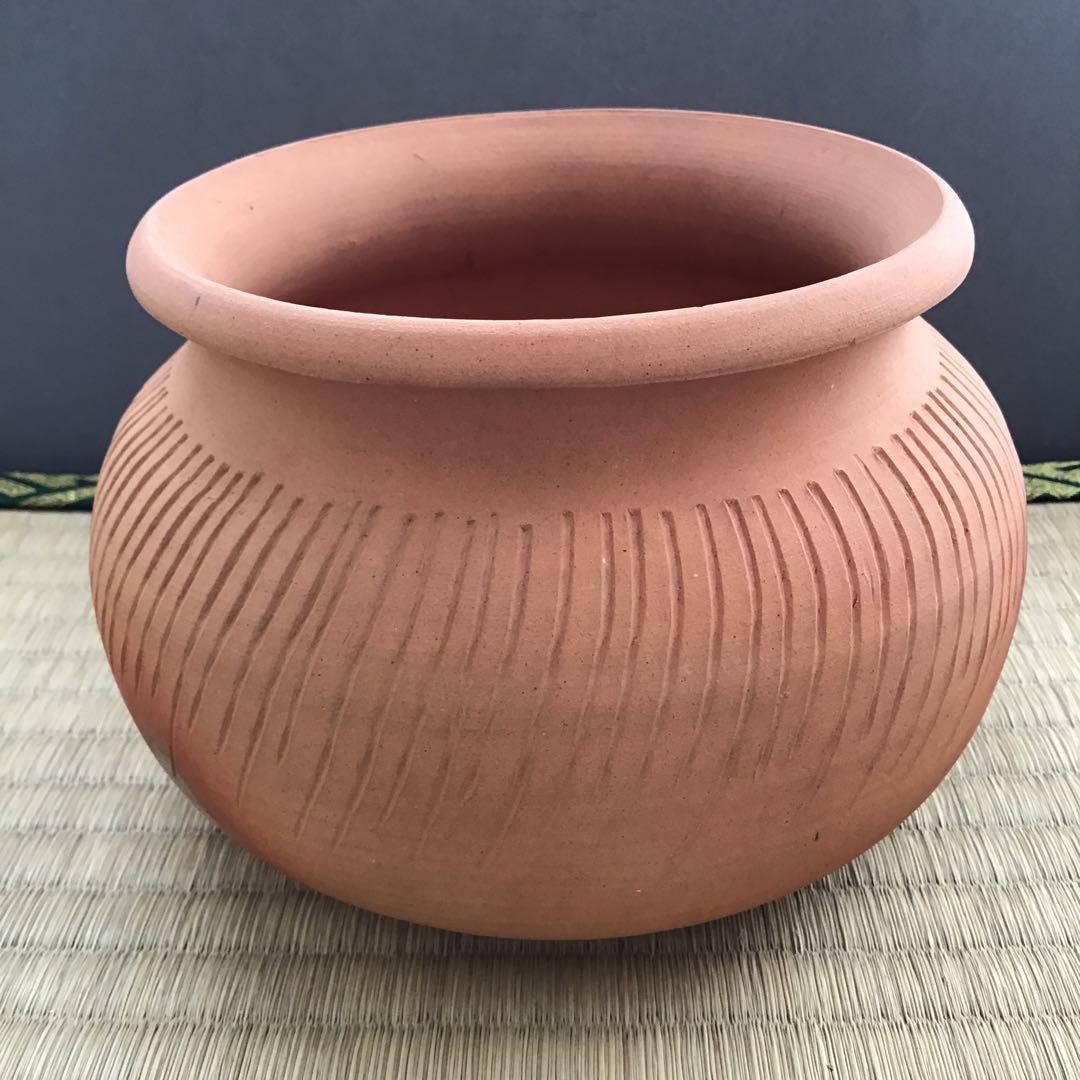 茶道具　ハンネラ建水　八幡窯　堀野証嗣作　栞　共箱　S153KS