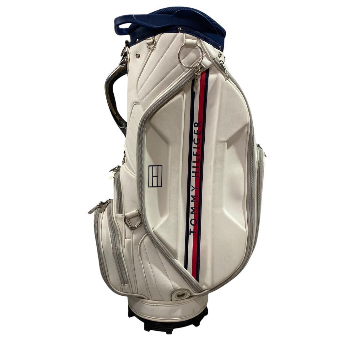 トミー ヒルフィガー フード付き キャディバッグ 9型 6分割 ホワイト