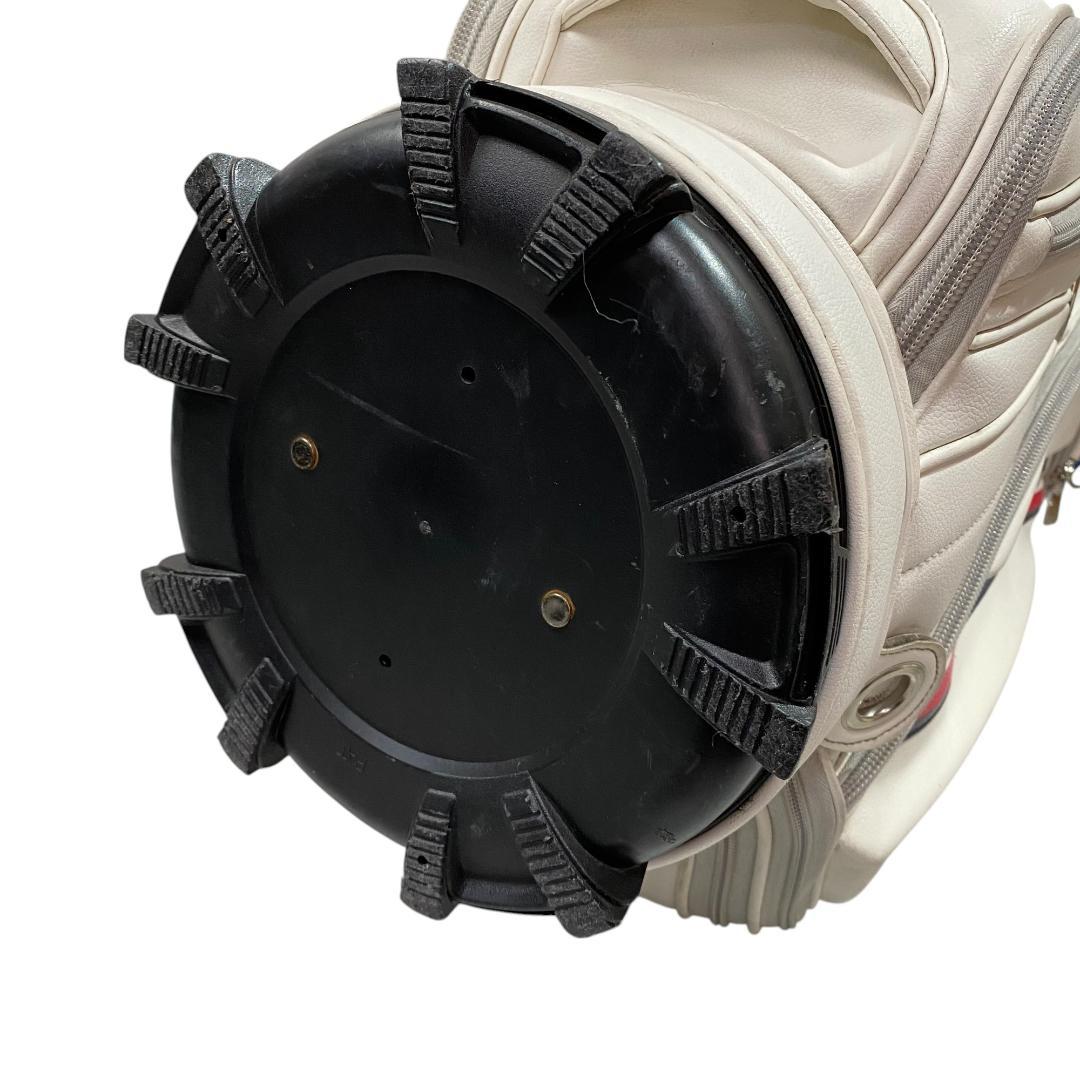 トミー ヒルフィガー フード付き キャディバッグ 9型 6分割 ホワイト