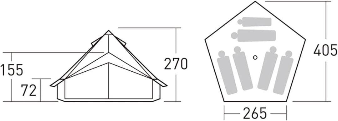 オガワ グロッケ 12 T/C Ⅱ 2729B 6人用 屋内展示品 新品未使用