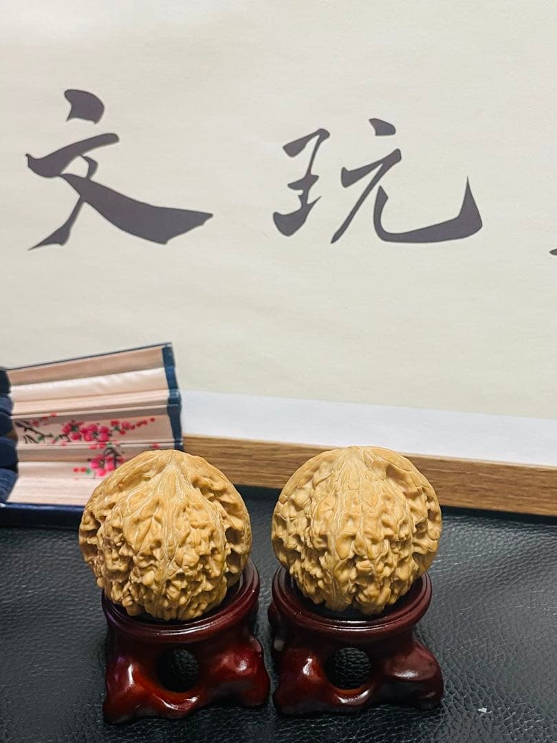 No.413❤️遊ぶクルミ文玩核桃 希少変高級種山平底锅（フライパン)