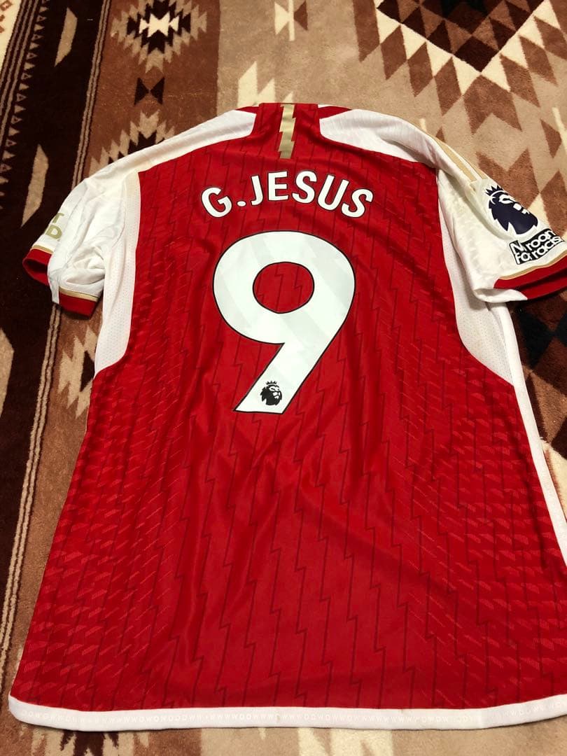23 24 アーセナル　ホーム　ガブリエルジェズス　実使用　証明書付き