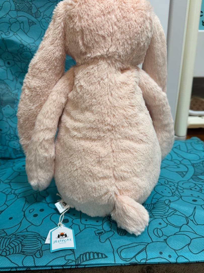  ピンクのうさぎぬいぐるみ 約36cm L