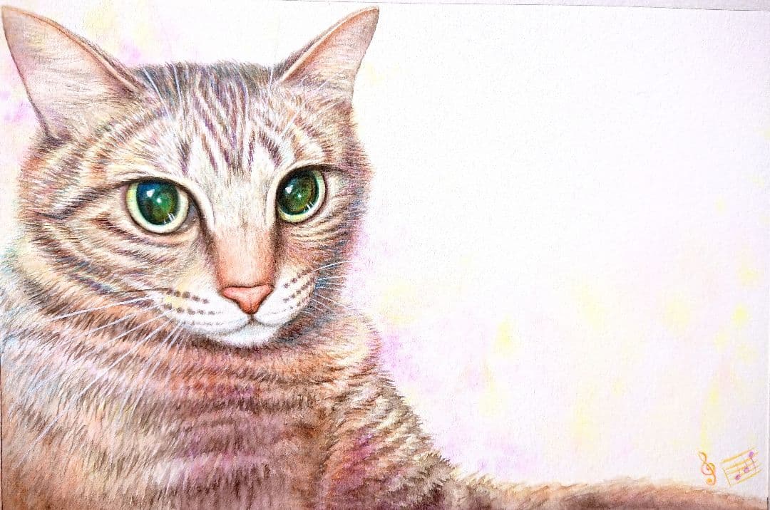 動物画、ペット画(本格水彩画)