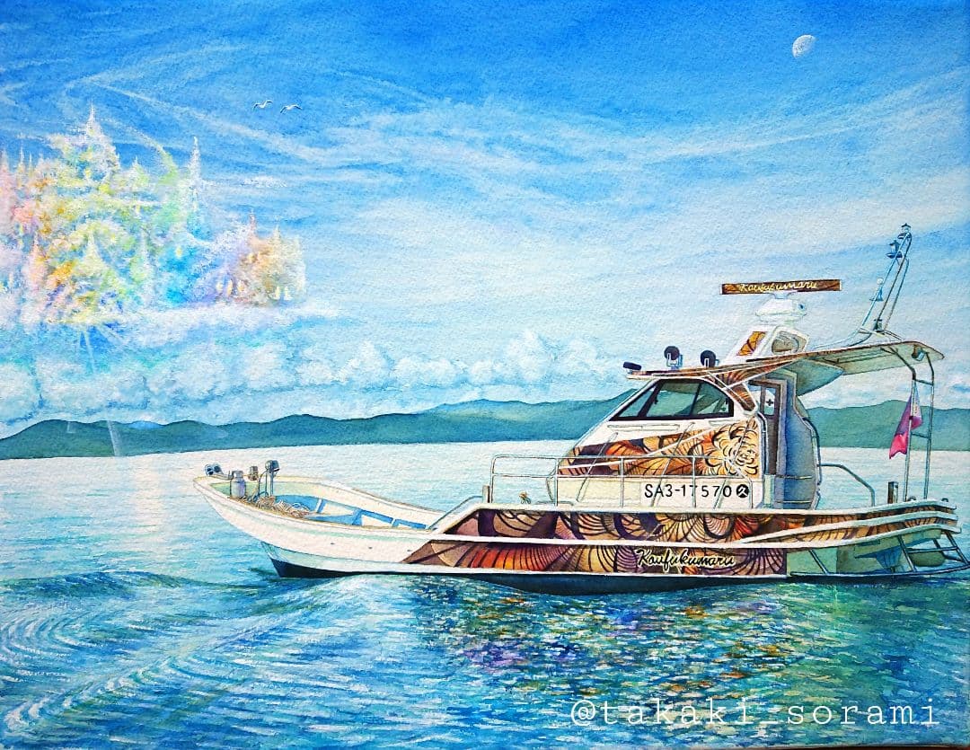 動物画、ペット画(本格水彩画)