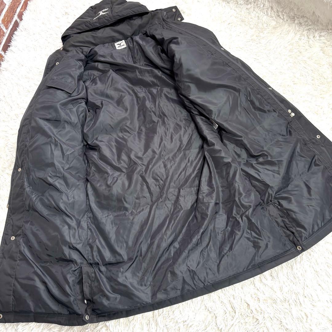 ✨美品✨MIZUNO　ミズノ ブラック黒 ベンチコート　ダブルジップ　L