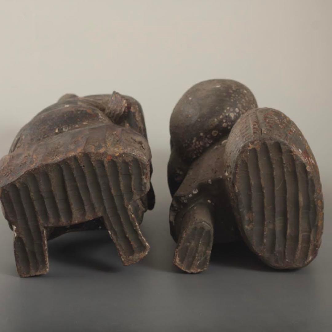 木彫 大黒恵比寿像 古美術 古道具 大黒さん 恵比寿さん 大黒 恵比寿