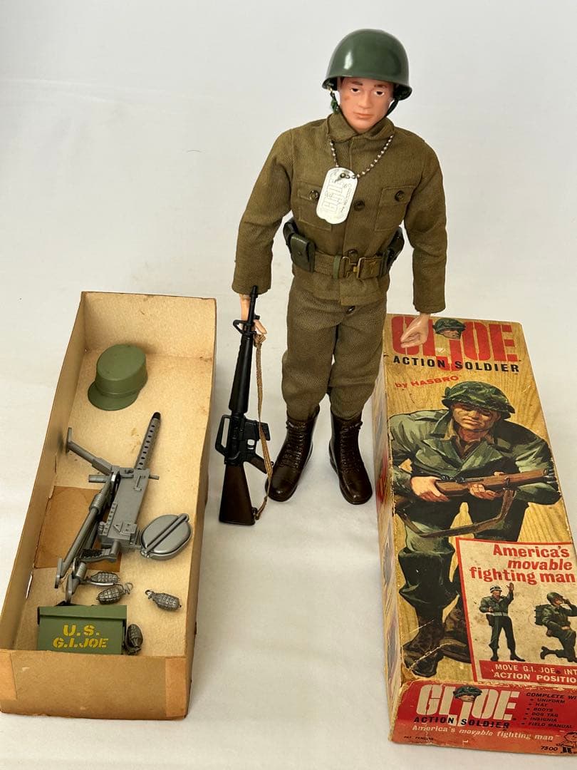ビンテージGIジョー　1964 アクションソルジャーセット②元箱付き　ハスブロ