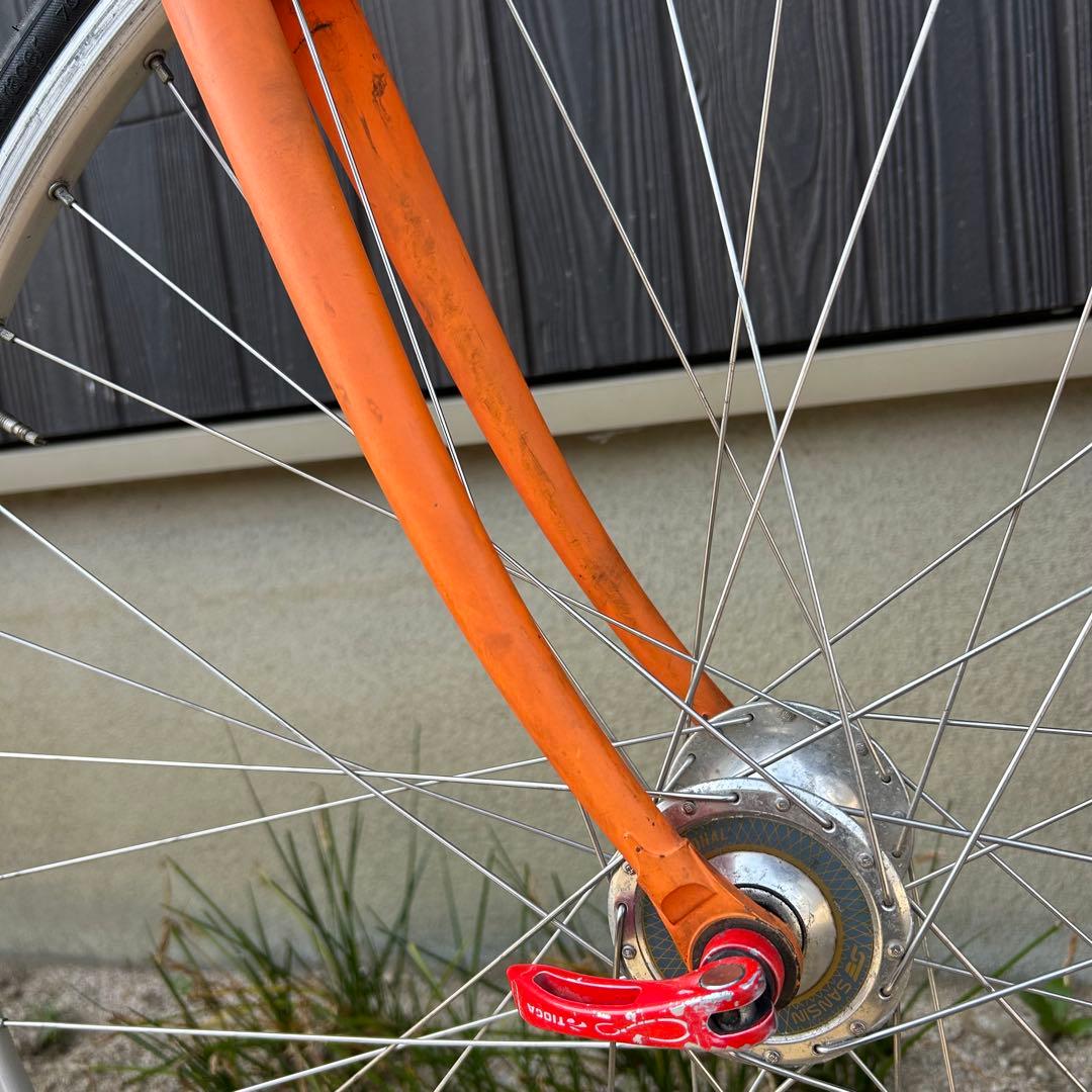 アンカー　ブリジストンフレーム競輪　自転車中古　街道ピスト練習用　完成車