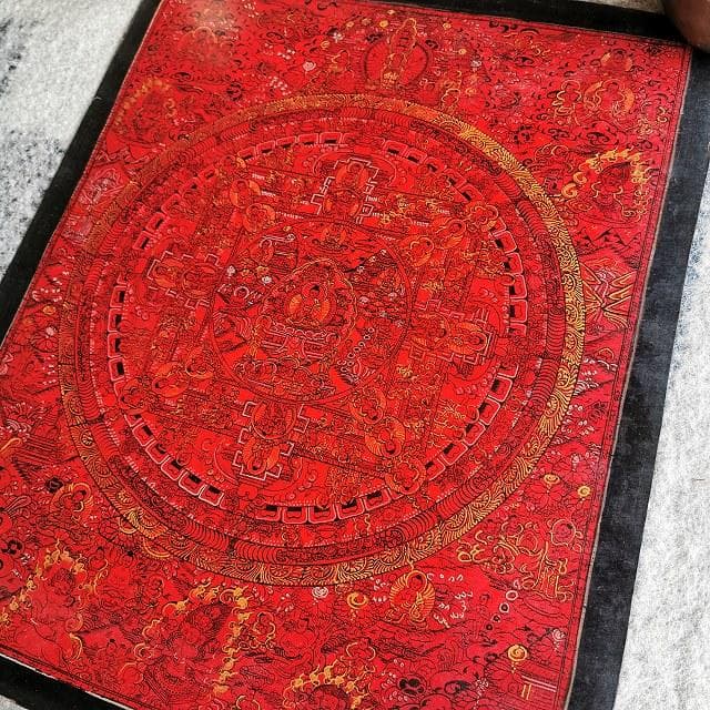 釈迦牟尼佛曼荼羅　弐　マンダラ　：　タンカ　仏画（額縁なし）