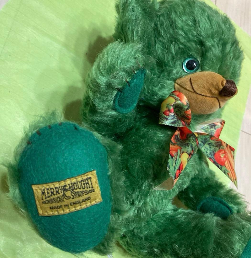 Merrythought チーキー グリーンビーン アンティーク　緑　テディ