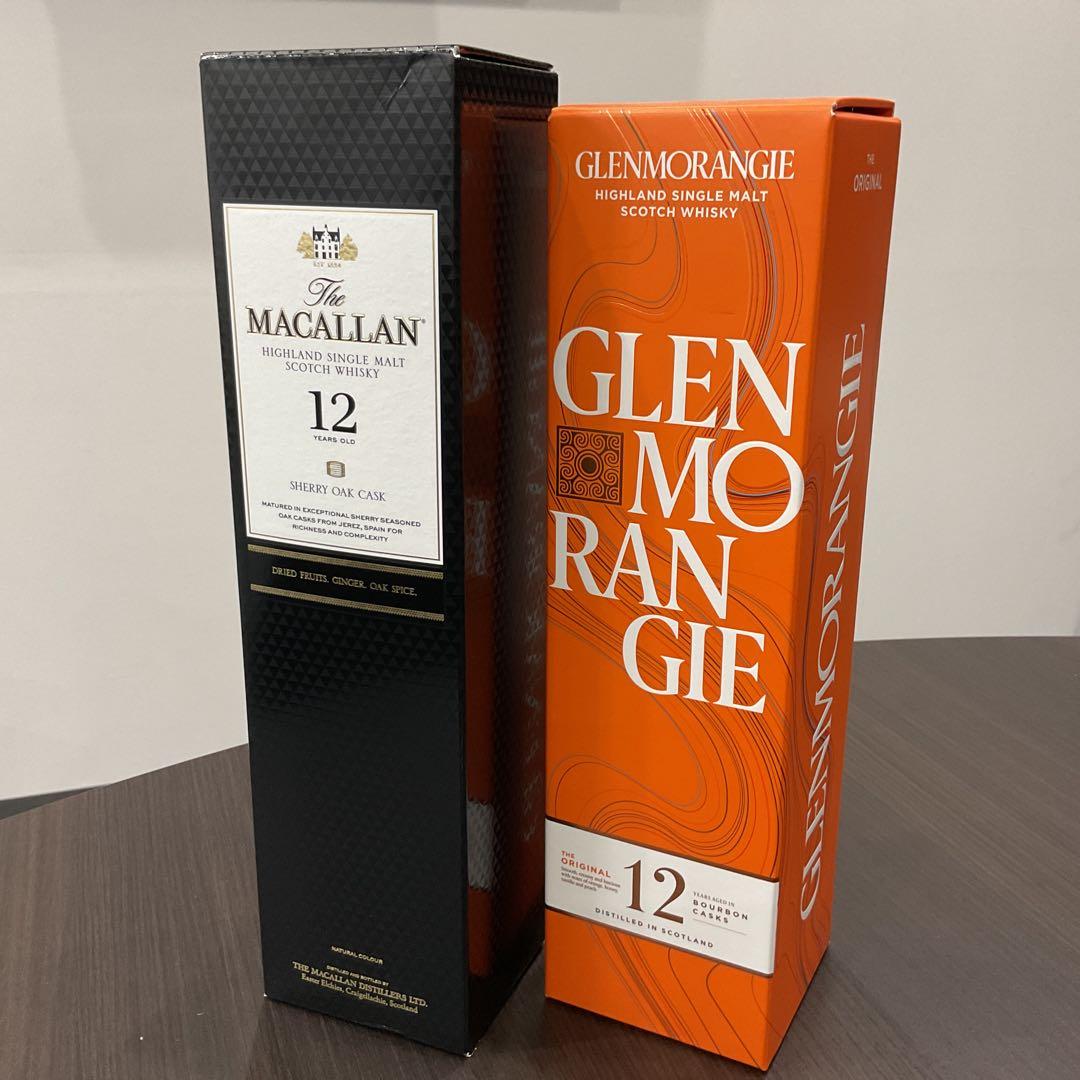 ひ*ン様 2本セットThe Macallan 12年・グレンモーレンジ オリジナ