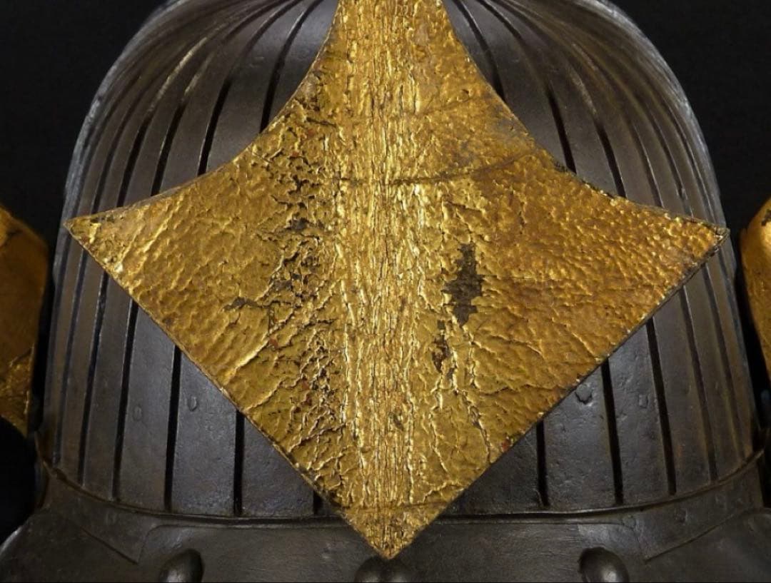 桃山期〜江戸期‼️希少‼️木製の三品‼️金彩脇立‼️前立‼️武具 甲冑‼️兜は付属しません‼️