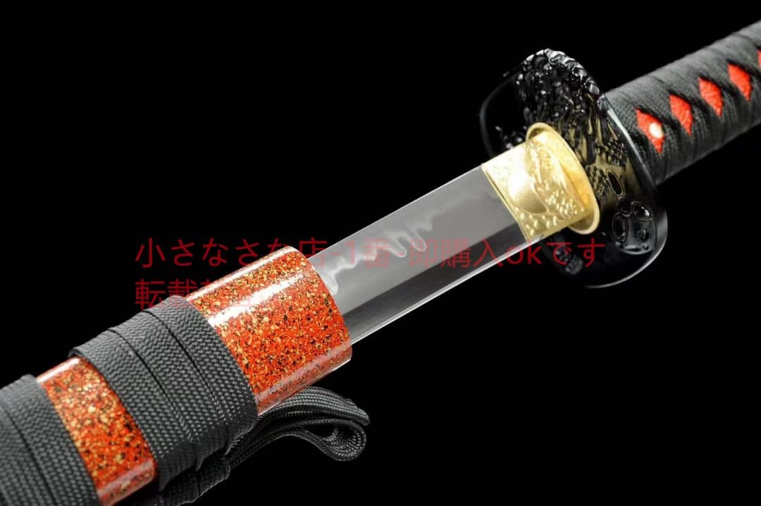 20寸T 10焼刃大V唐刀『紅玉麒麟』刀装具　日本刀　模造刀 居合刀 肋差