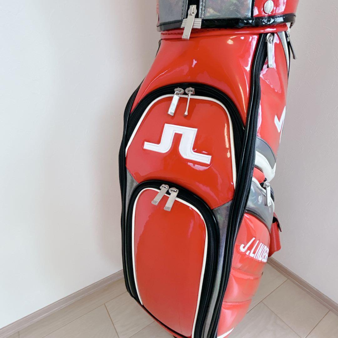 極美品 J.LINDEBERG ジェイリンドバーグ キャディバッグ 赤