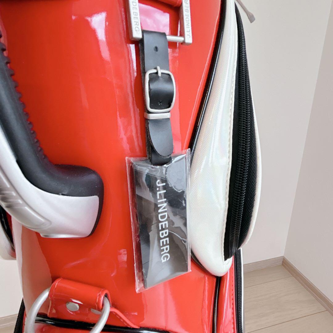 極美品 J.LINDEBERG ジェイリンドバーグ キャディバッグ 赤