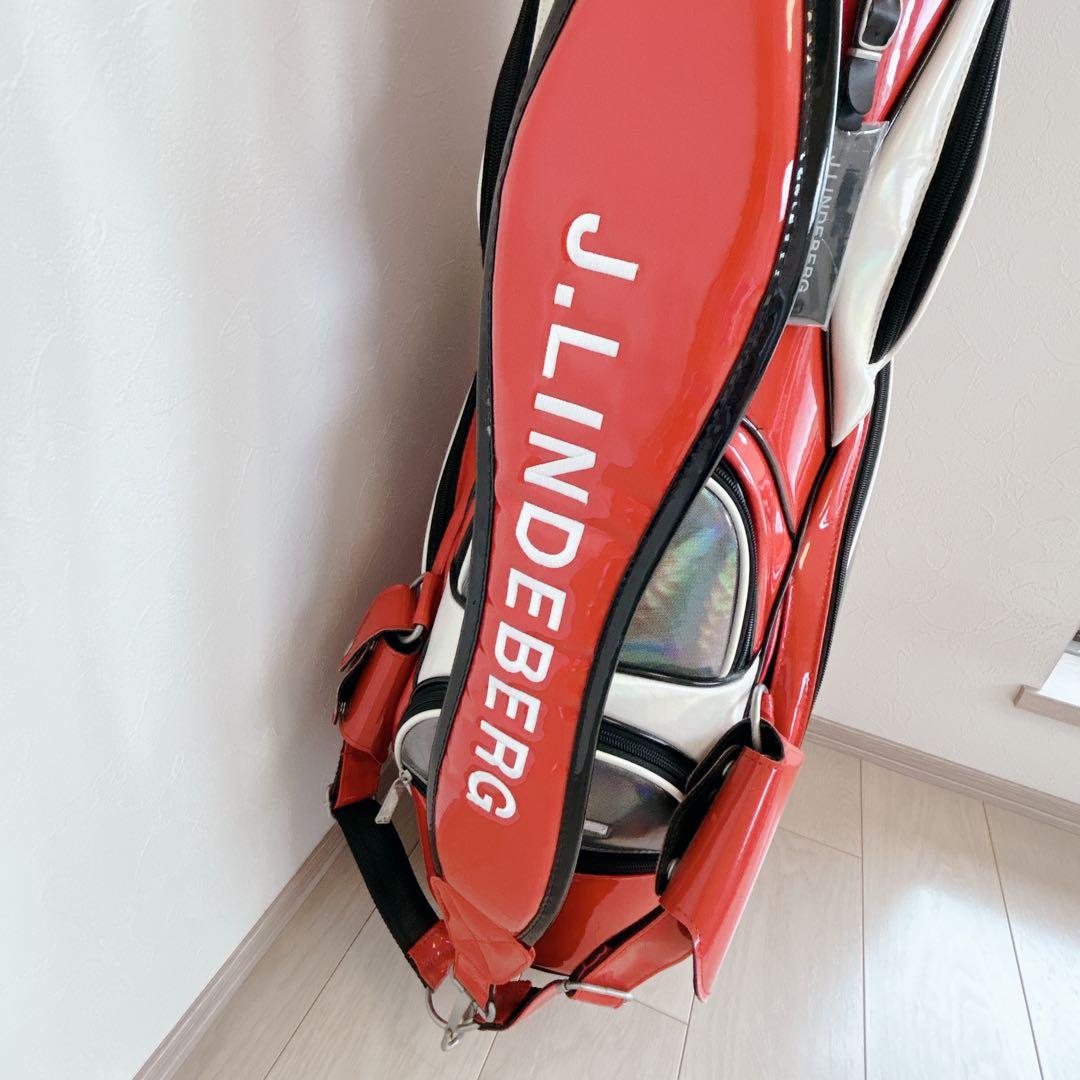極美品 J.LINDEBERG ジェイリンドバーグ キャディバッグ 赤