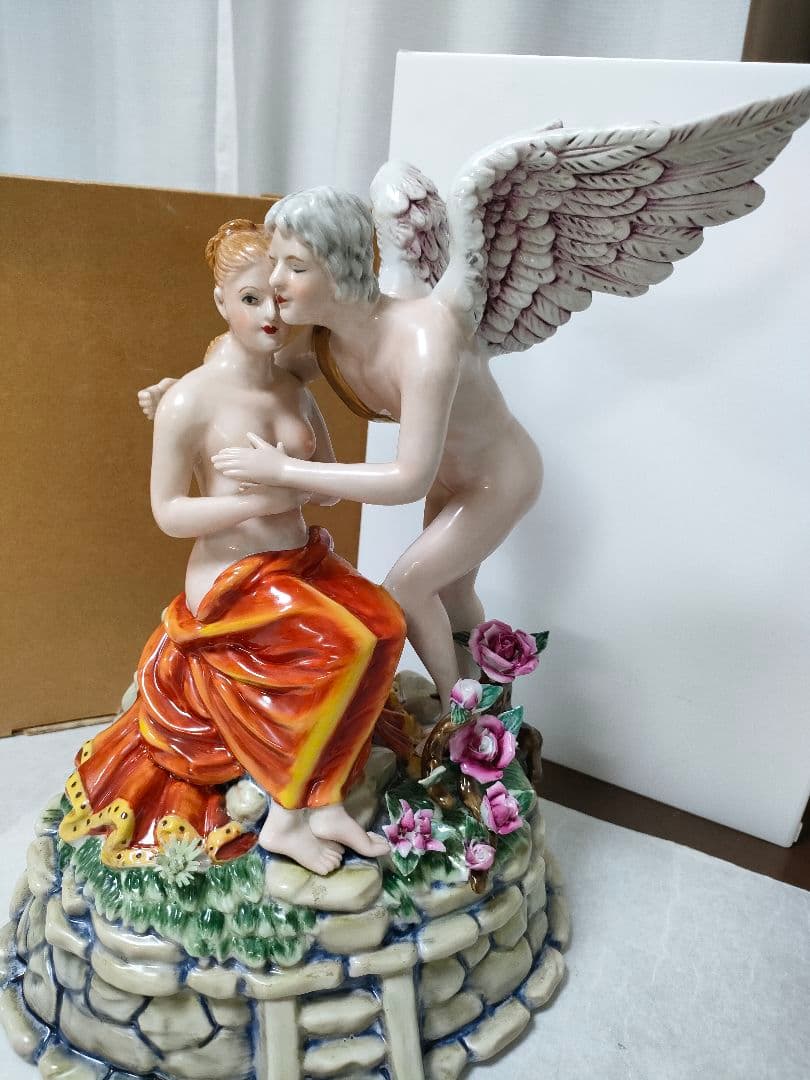 D*t様 マイセンMeissen　 フィギュリン　 天使と女性　 陶器人形　 置