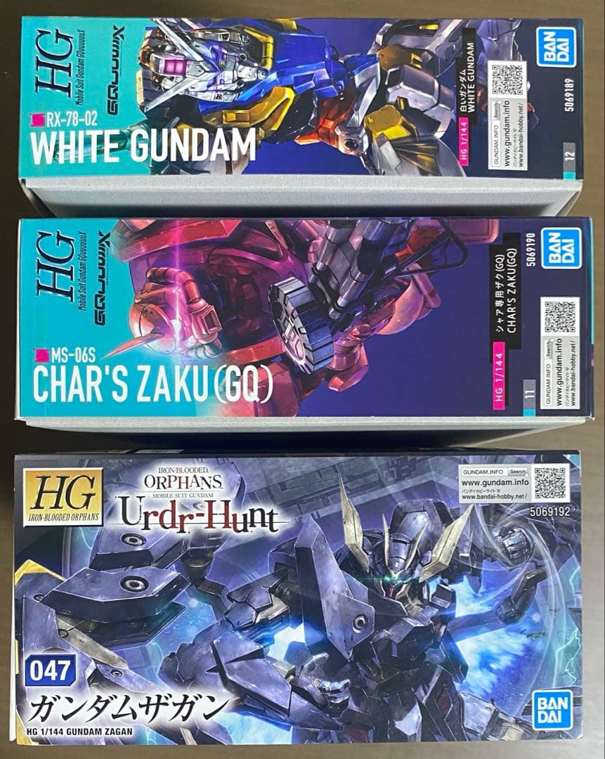 未開封新品 HG 白いガンダム /HG シャア専用ザク /HG ガンダムザガン