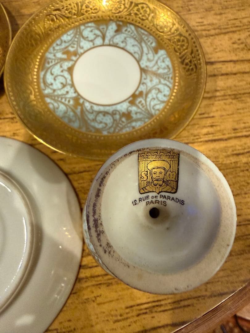 リモージュ　金彩　カップ＆ソーサーセット　欠品あり