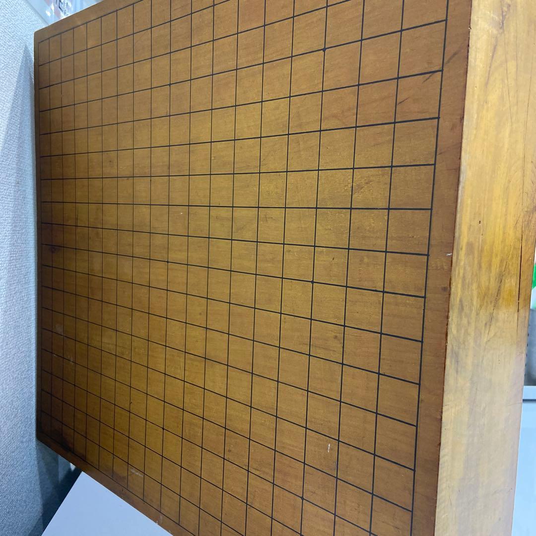 木製囲碁盤と碁石セット　かなり年代物