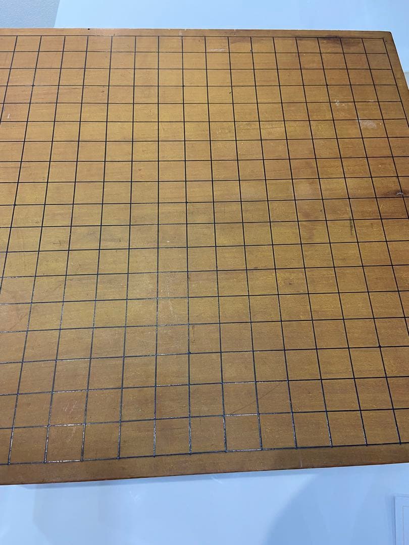 木製囲碁盤と碁石セット　かなり年代物