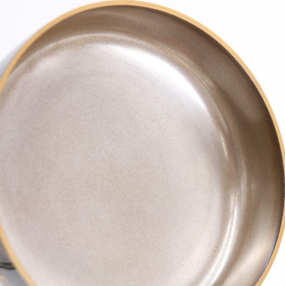 平安 雄斎作 鳳凰金蒔絵 平棗 内銀溜塗 茶道具 共箱　SV599　NT9