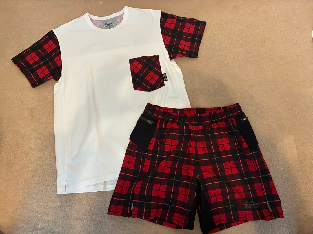 ranor ラナー タータンチェック セットアップ Sサイズ ランニング