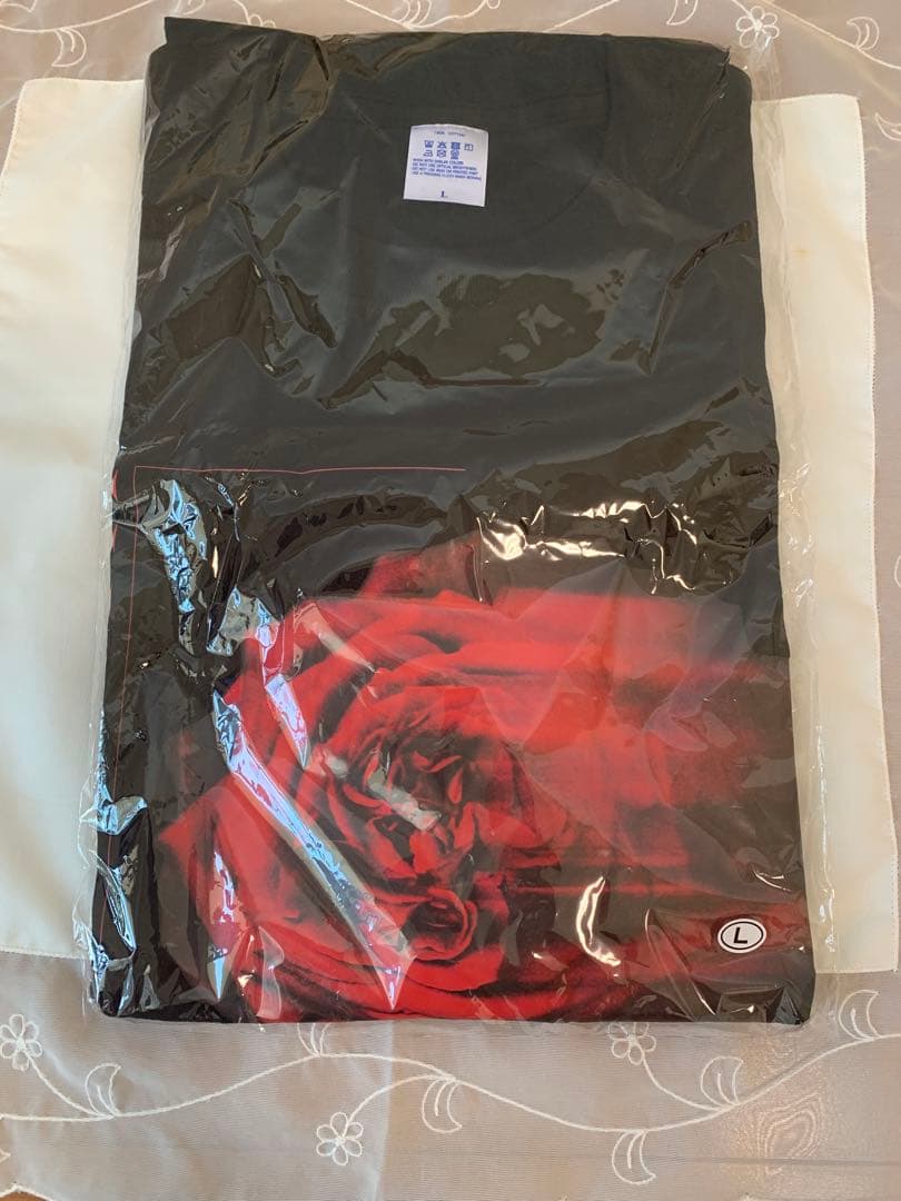 YOSHIKI ROSE Tシャツ Lサイズ 黒/赤