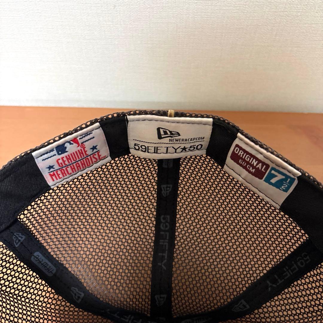 ニューエラ 59fifty ヤンキース usa製ヴィンテージ ブラウン