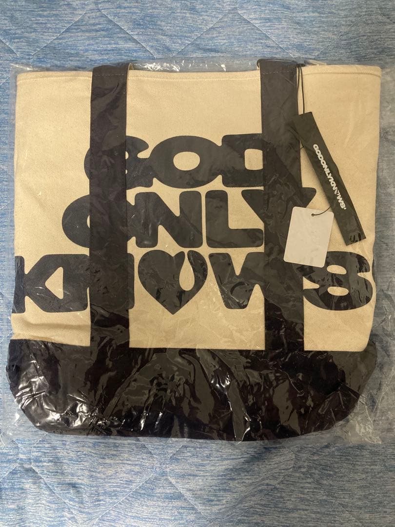 GOD ONLY KNOWS トートバッグ アイボリー ブラック　岩田剛典