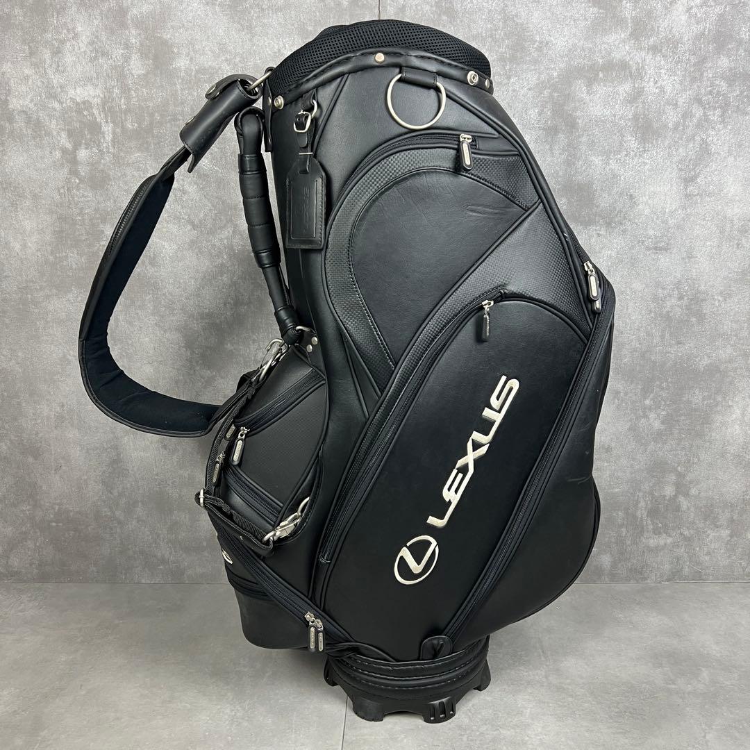 人気　レクサス　キャディバッグ　カート式　8分割　3点式ショルダーベルト