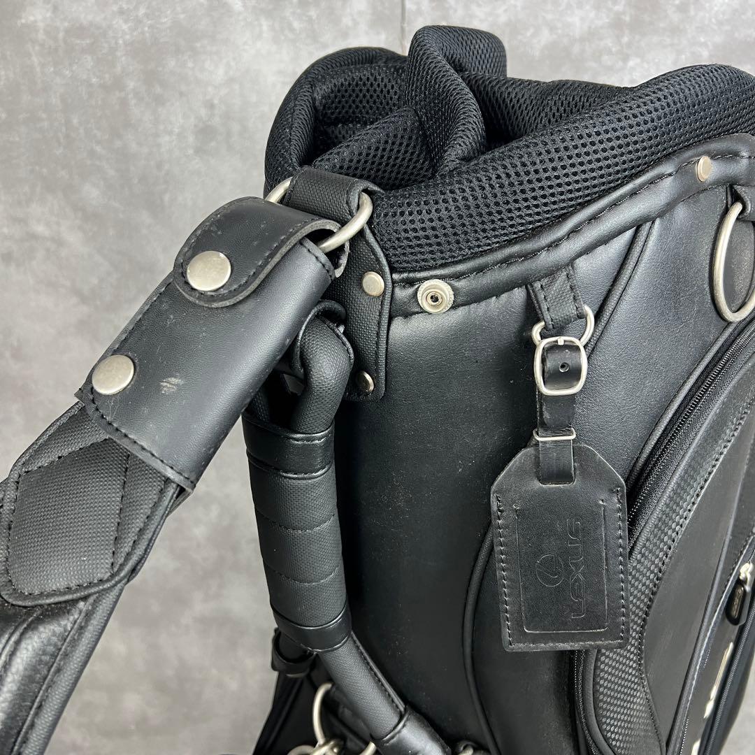 人気　レクサス　キャディバッグ　カート式　8分割　3点式ショルダーベルト