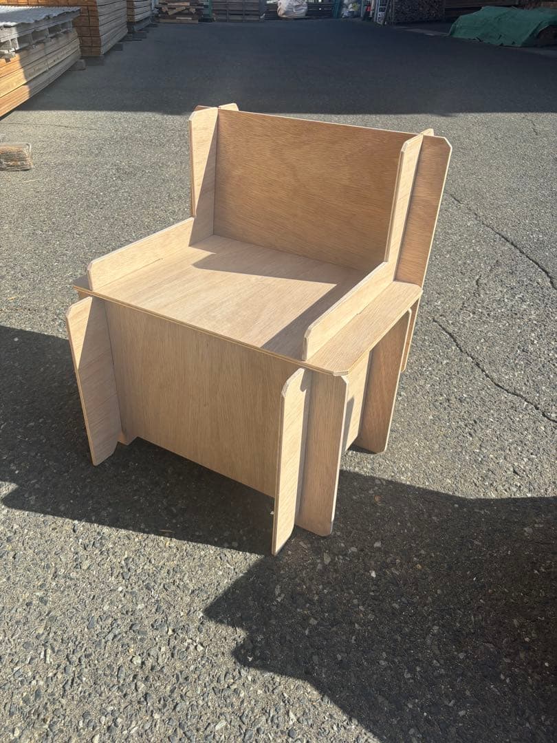木製チェア 2脚セット 合板製　ペケ台　DIY
