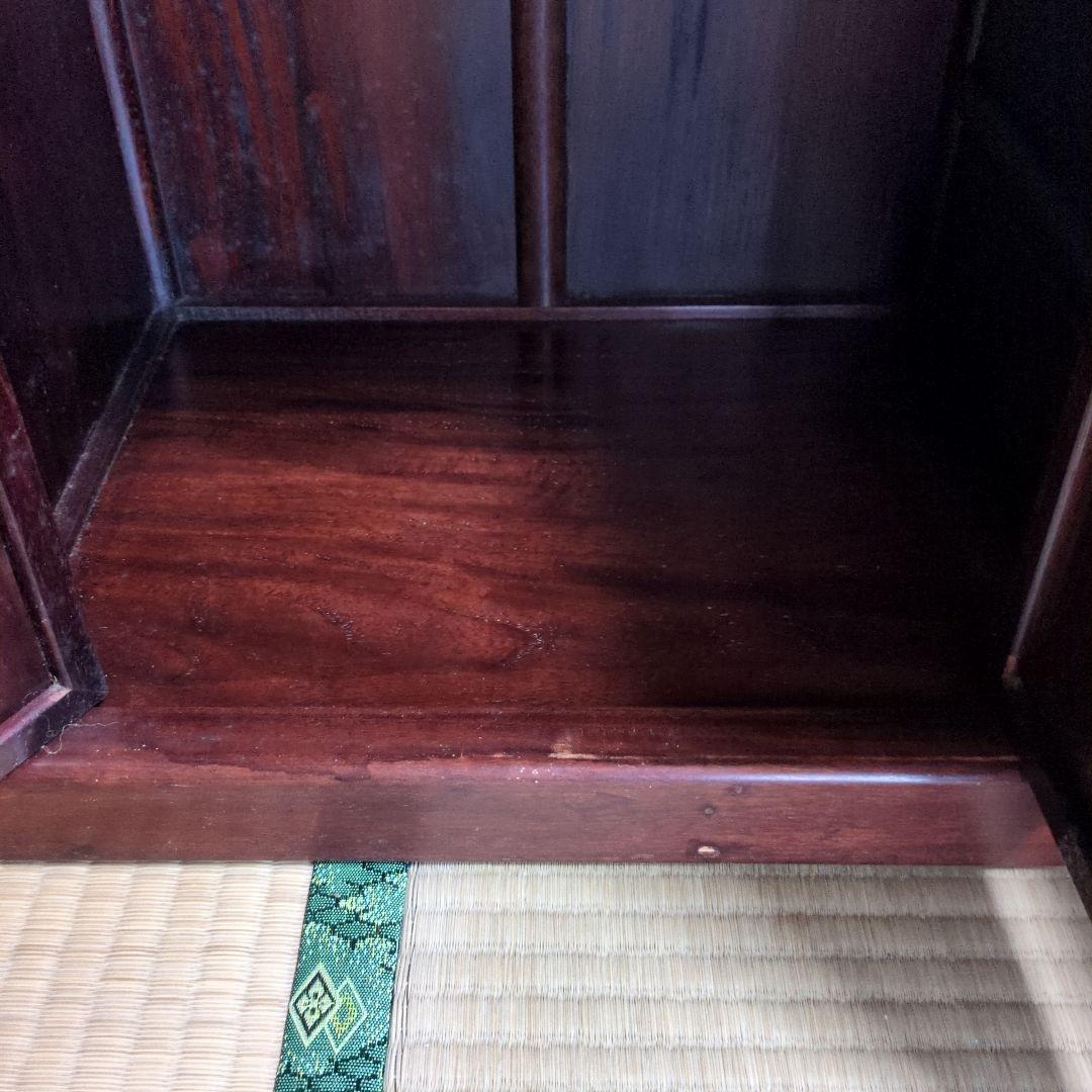 昭和レトロ 茶箪笥 シェルフ 唐木茶棚　飾り棚 アンティーク