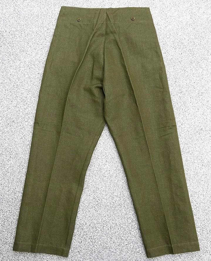 新品 50s 英軍実物 グリーンデニム オーバーパンツ オリジナル サイズ8