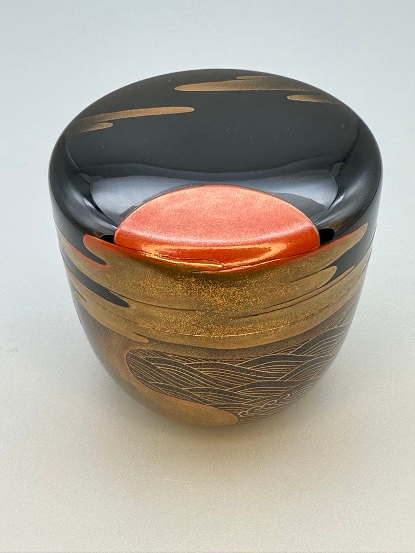 茶道具　棗　尚涛慶　日の出蒔絵