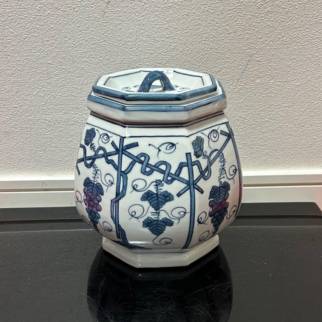 染付葡萄棚水指　茶道具懐石茶箱鵬雲斎坐忘斎淡々斎即中斎而妙斎棗茶杓茶碗香合棗釜