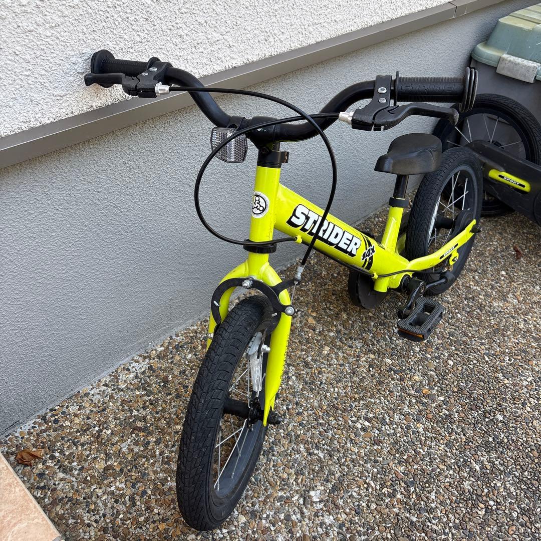 梅*大様 STRIDER 14X イエロー ペダルなしバイク