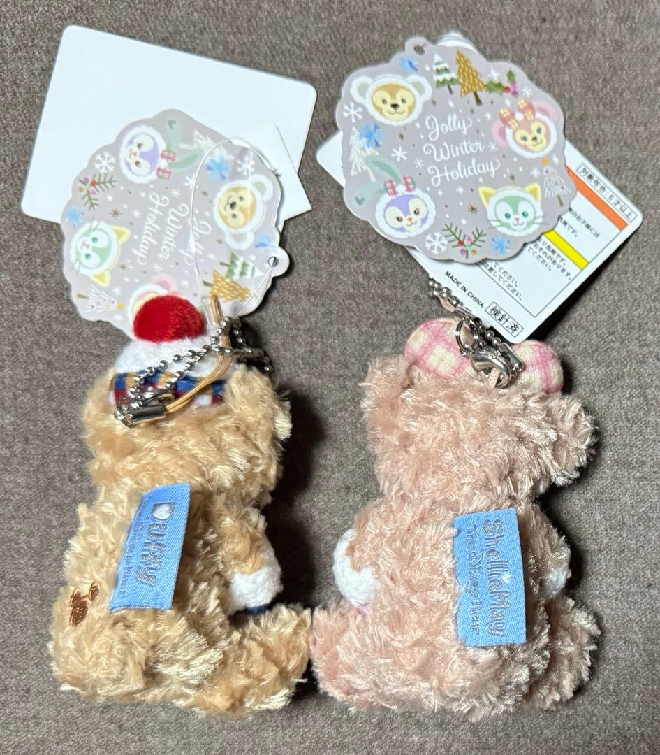 ダッフィー　シェリーメイ　ジョリーウィンターホリデー　ぬいぐるみストラップ