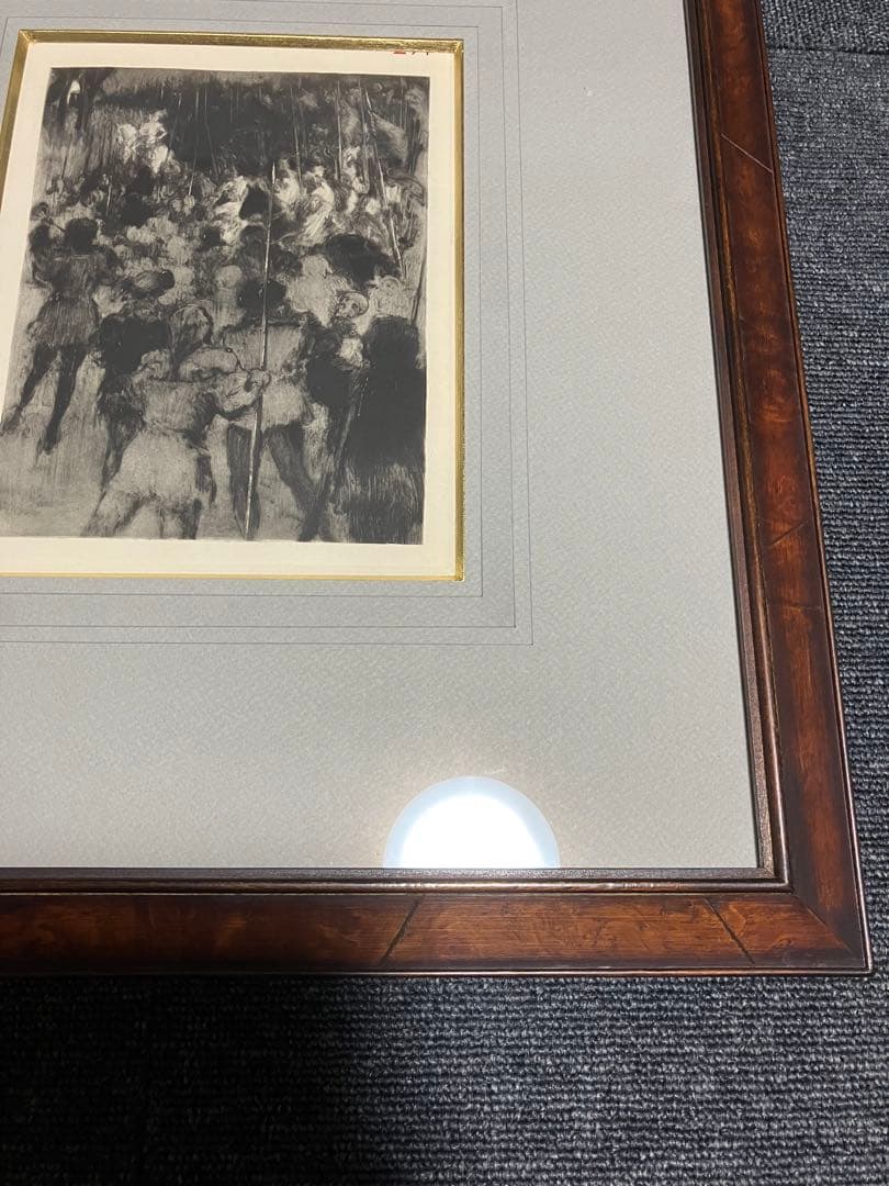 ルイ・イカール　「聖女の守り神　13」銅版画　額装　箱有