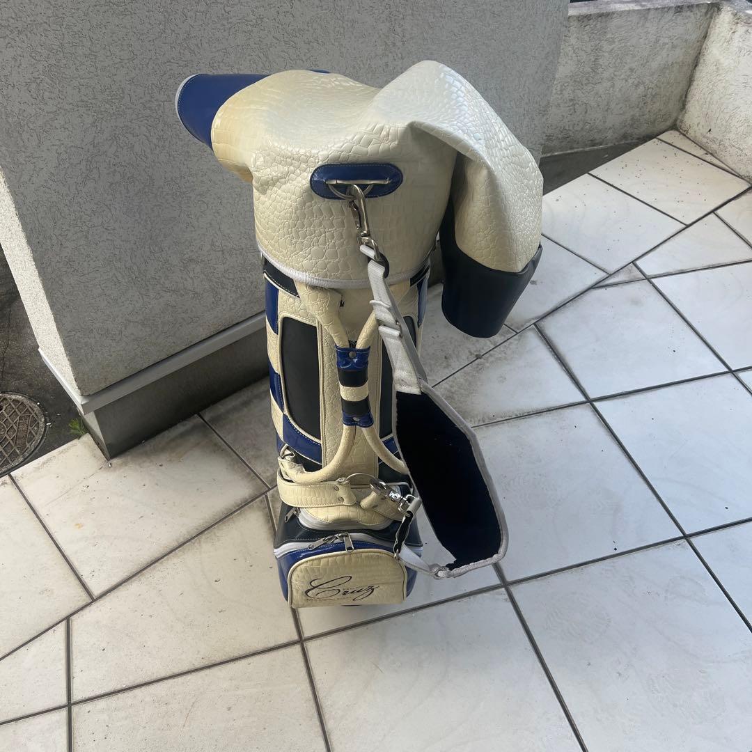 BELDING キャディバッグ ホワイト/ブルー