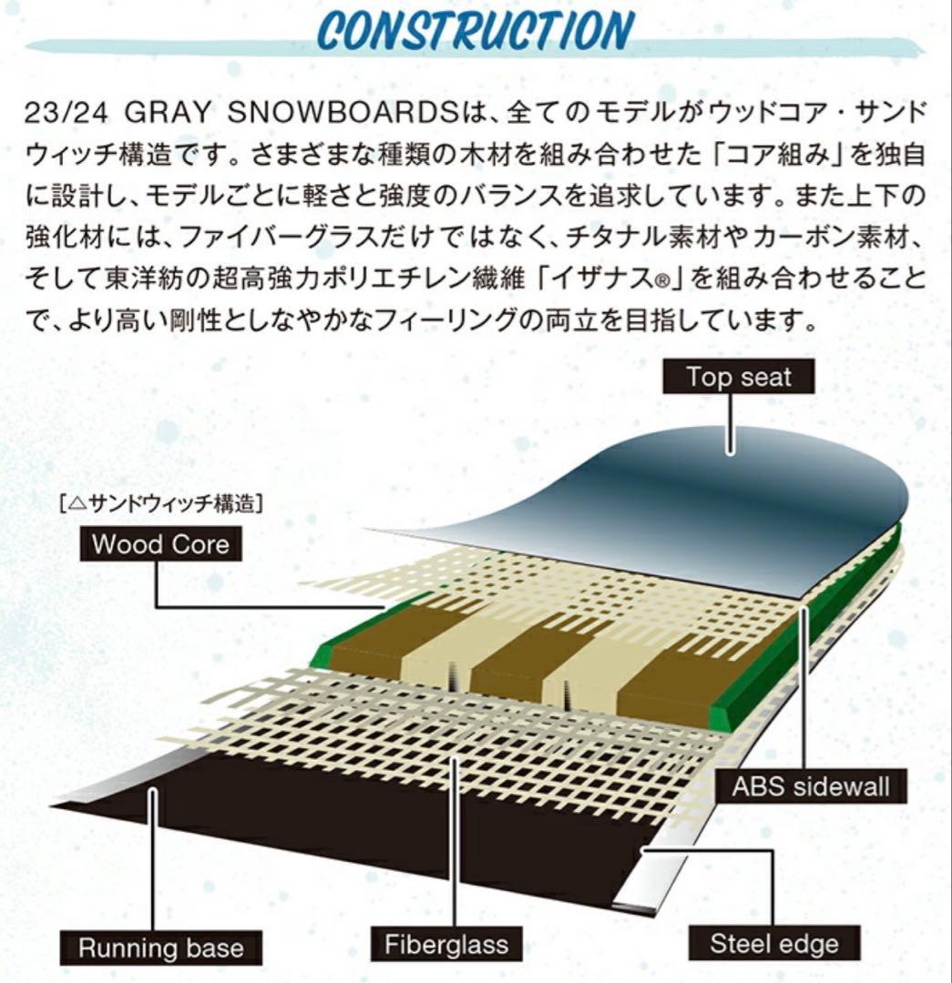 【使用少】GRAY CUB-X 124cm FLOWビンディング セット 高性能