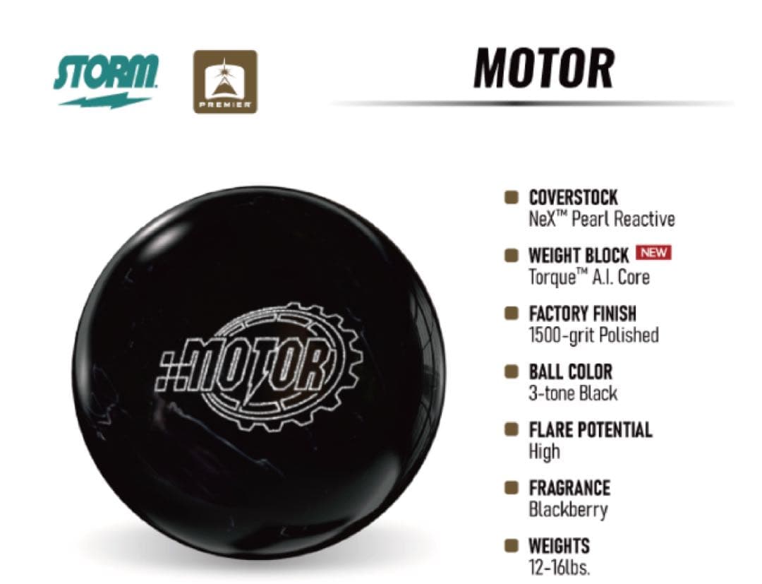 海外限定　送料込み【新品】モーター（MOTOR）　ストーム　15ポンド3オンス1