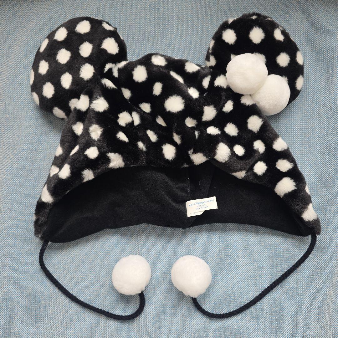 ディズニー ファンキャップ ミニー ドット 水玉 ブラック レア